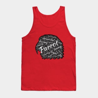 Parrot Head - Word Cloud Tank Top